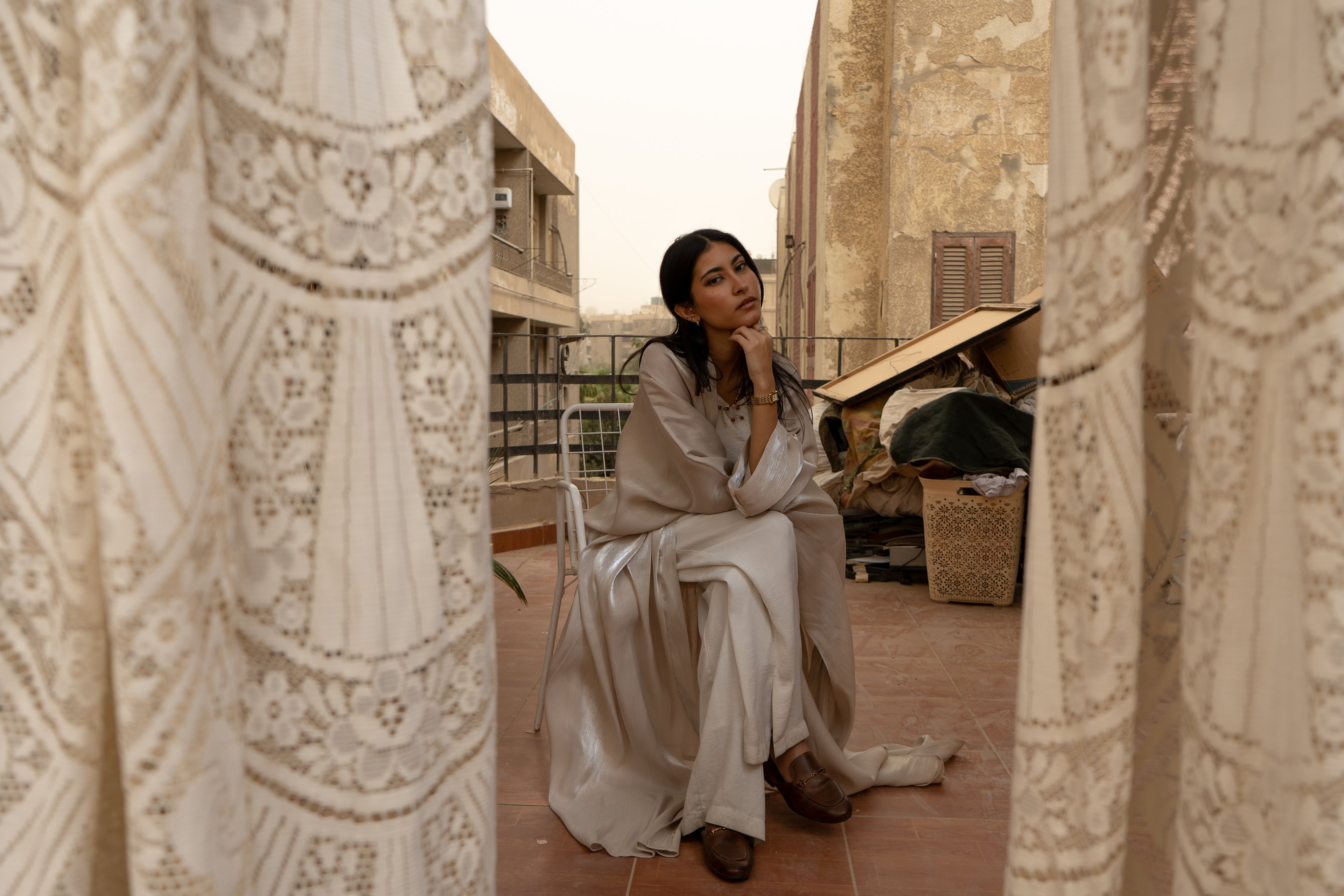 Sand Kaftan in Beige